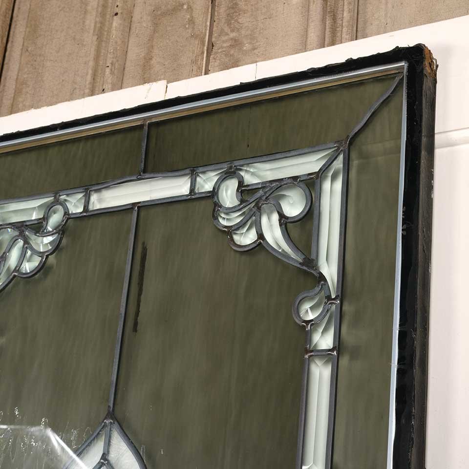 24x79 Vintage Leaded Glass Sidelite Window image 2