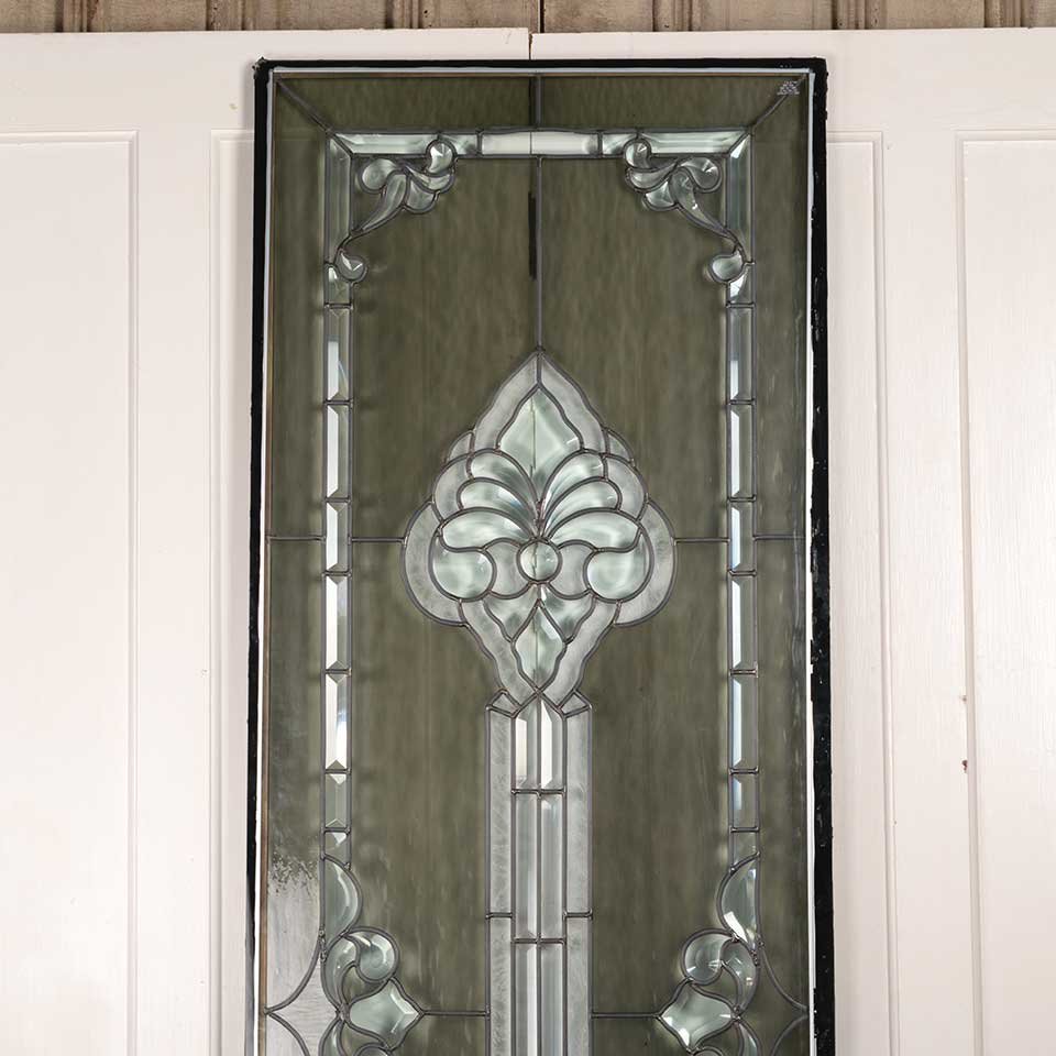24x79 Vintage Leaded Glass Sidelite Window image 6