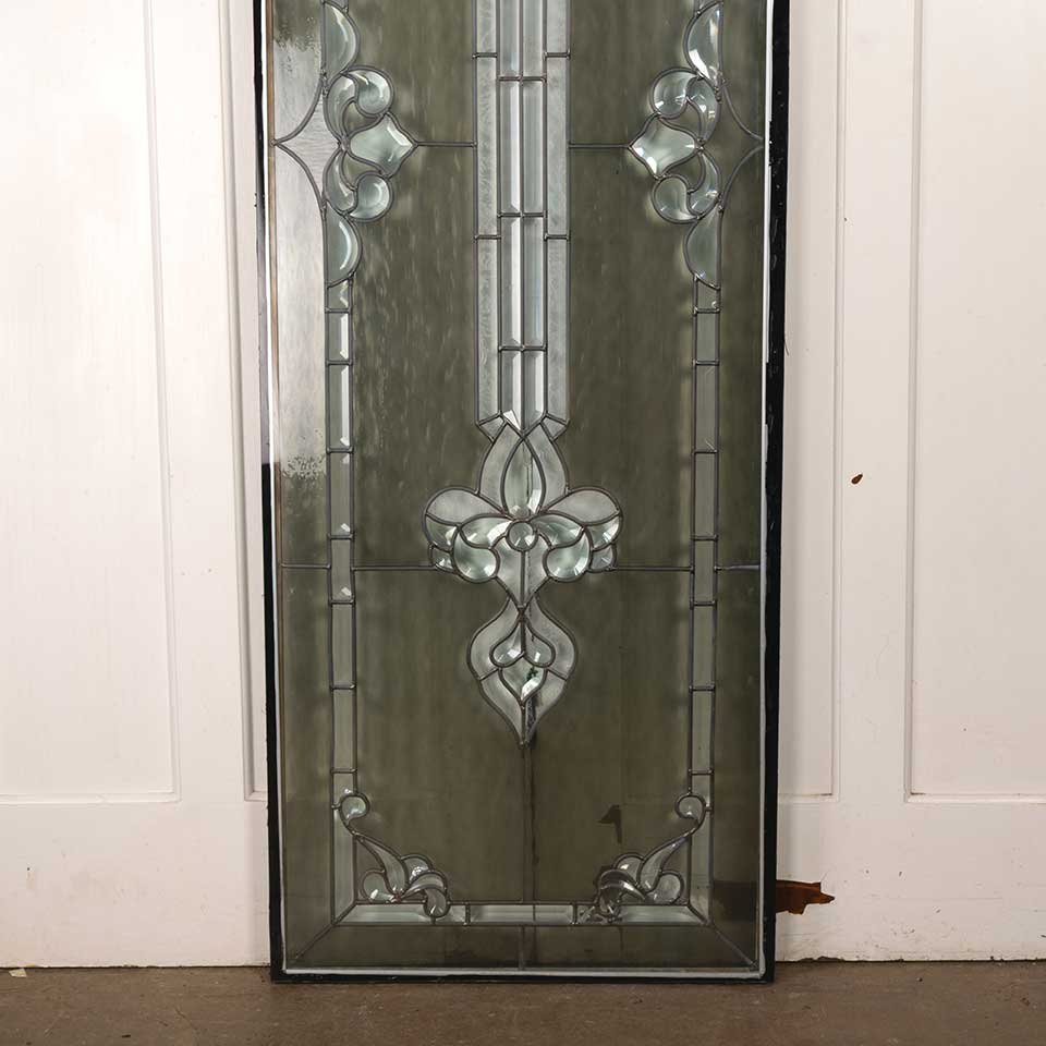 24x79 Vintage Leaded Glass Sidelite Window image 7