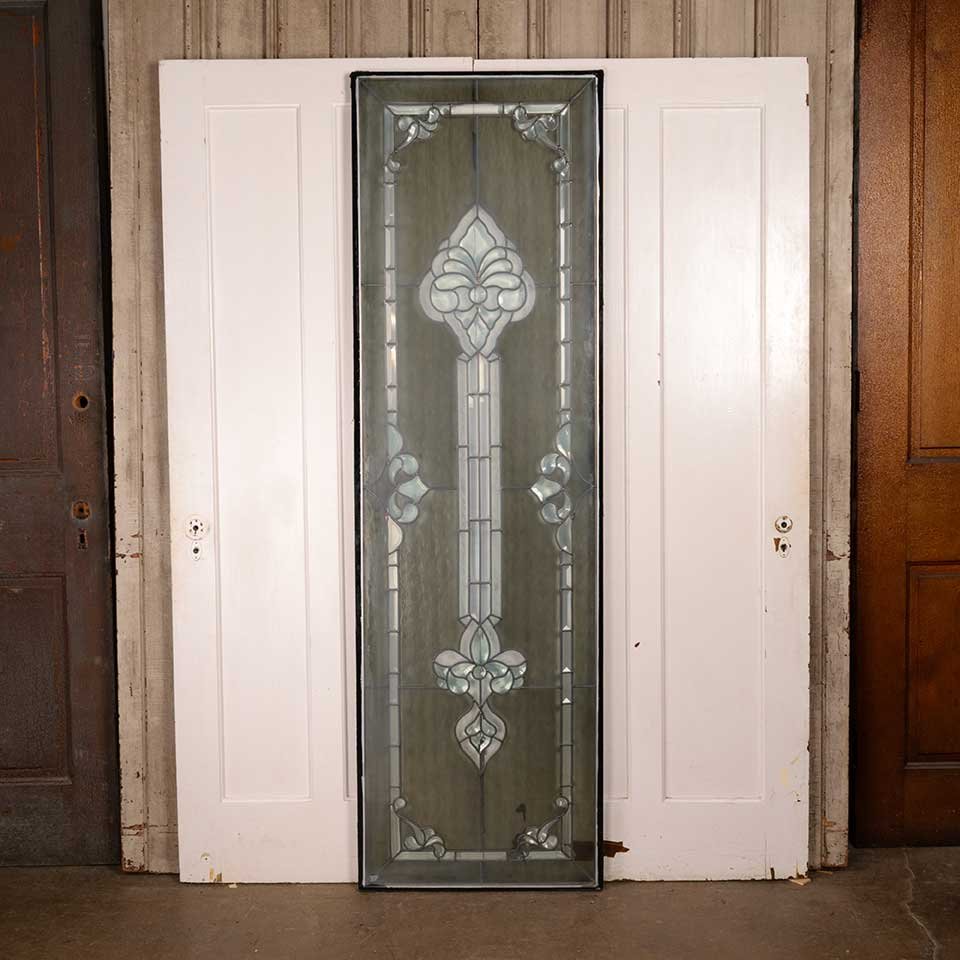 24x79 Vintage Leaded Glass Sidelite Window image 6