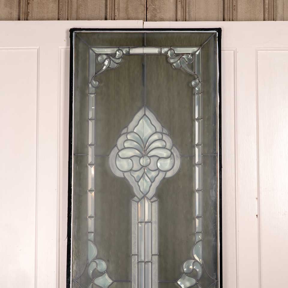 24x79 Vintage Leaded Glass Sidelite Window image 7