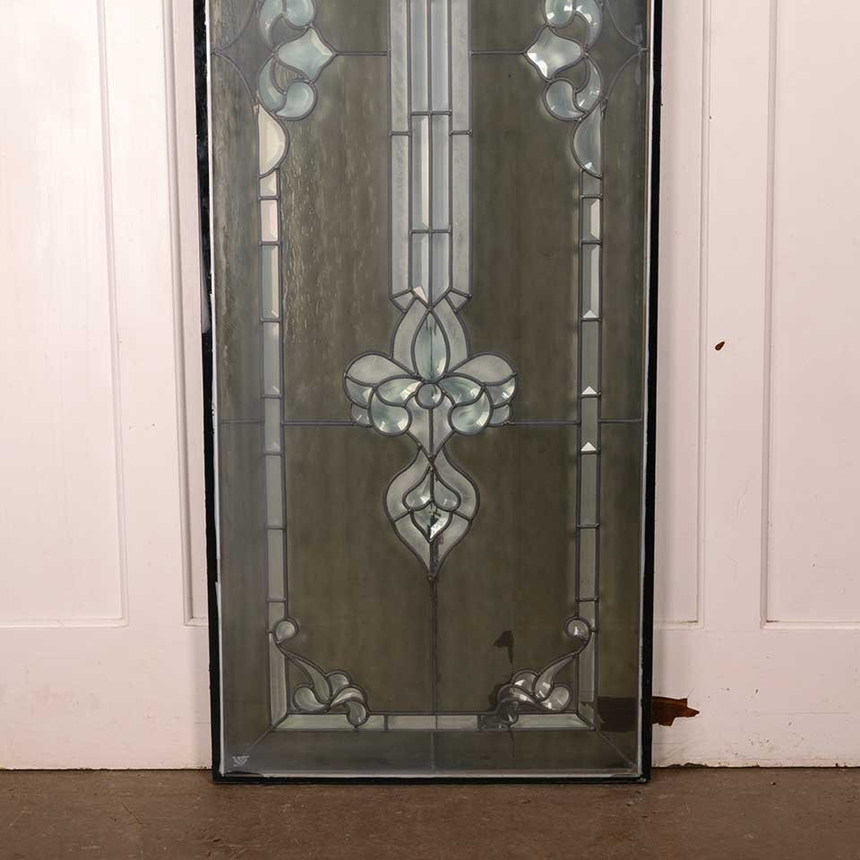 24x79 Vintage Leaded Glass Sidelite Window image 8