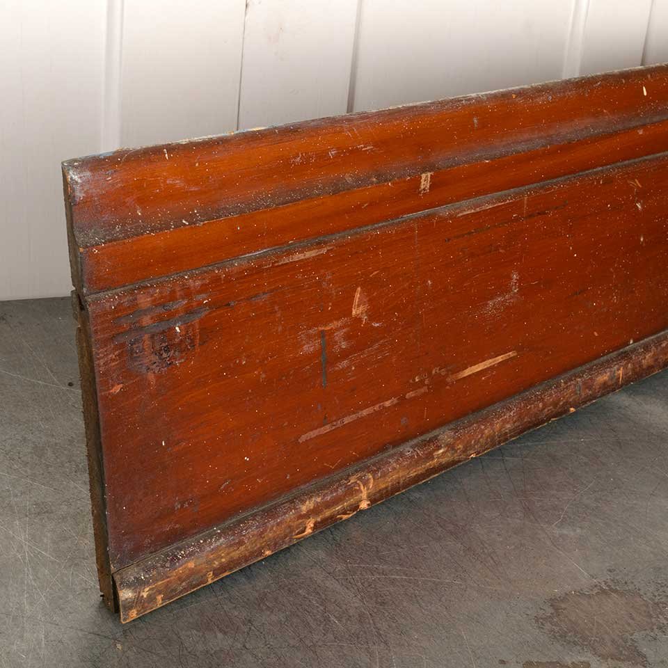 Salvaged Antique Pine Baseboard Trim w/ Cap image 6