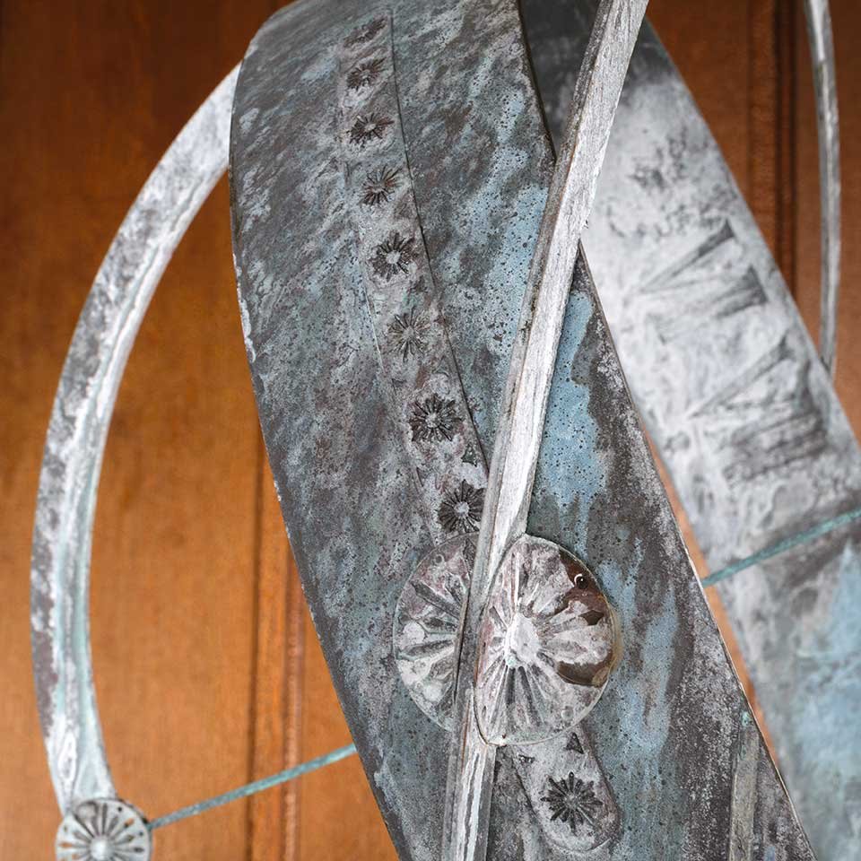 Metal Armillary Garden Ornament & Pedestal image 8