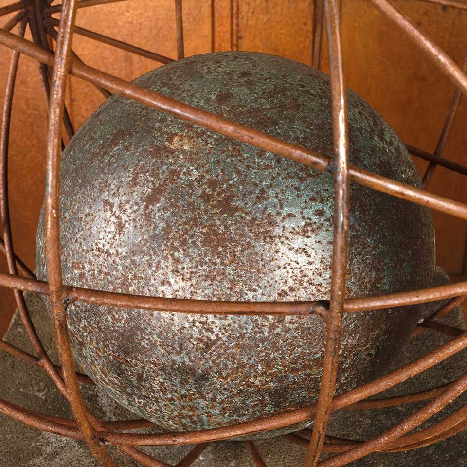 Metal Spheres & Pedestal Garden Ornament image 4