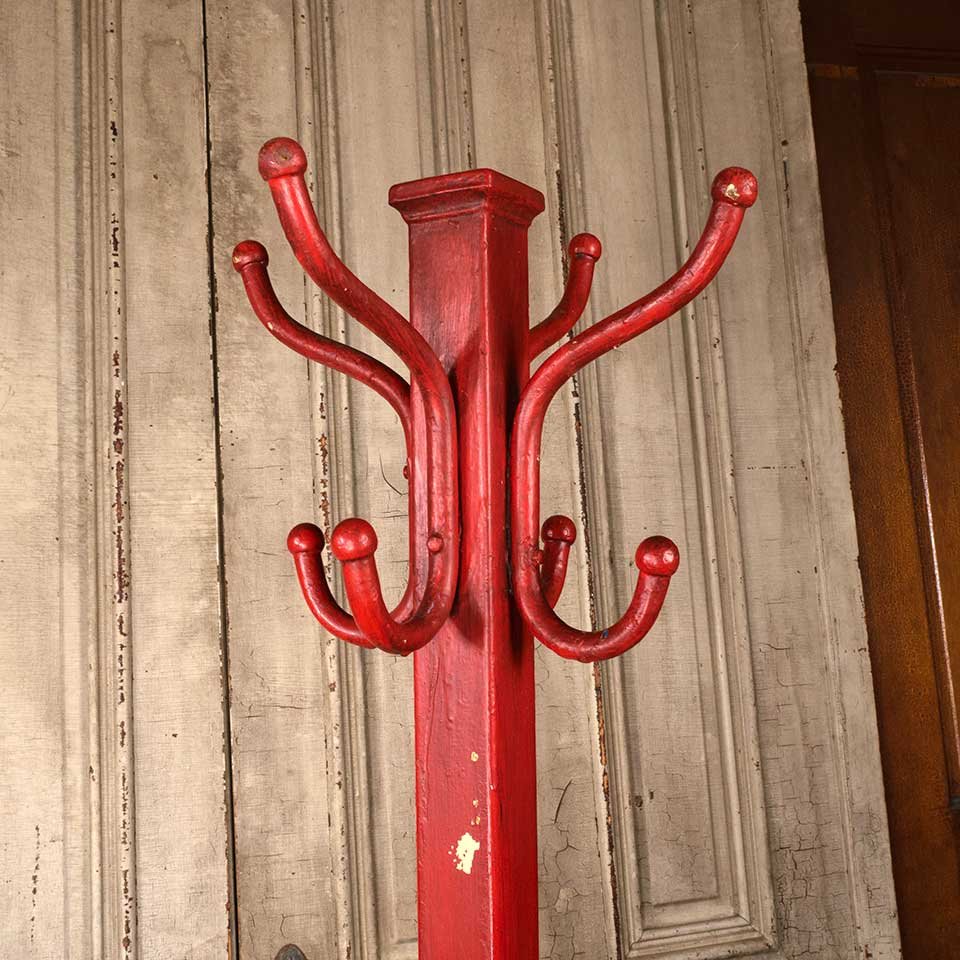 Vintage Painted Metal Hall Tree Coat Rack image 3