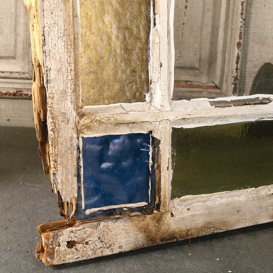 27x52 Antique Colored Glass Window Sash image 5