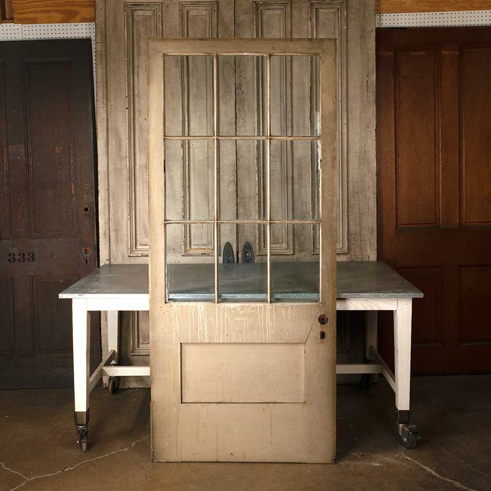 37x83 Antique Divided Lite Wood Entry Door image 6