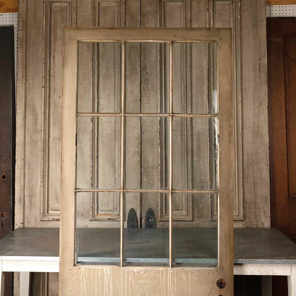 37x83 Antique Divided Lite Wood Entry Door image 7