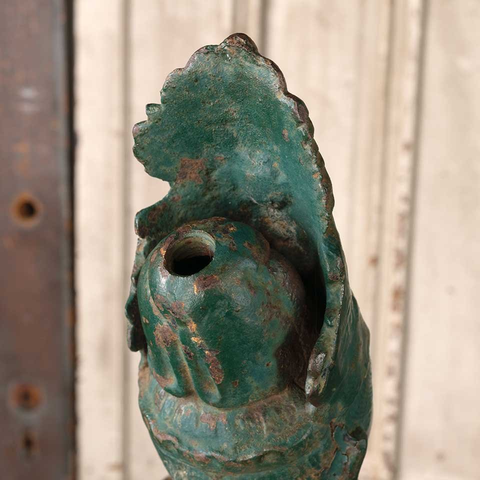 Antique Cast Iron Asian Figural Garden Statue image 8