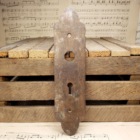 #11742 Antique Salvaged Doorknob Backplate image 6