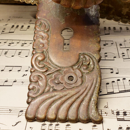 #14573 Antique Russell & Erwin Bronze Doorknob Set image 5