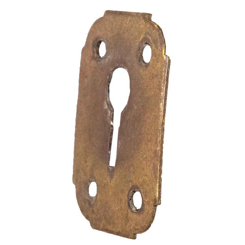 #14611 Solid Brass Keyhole Escutcheon image 3