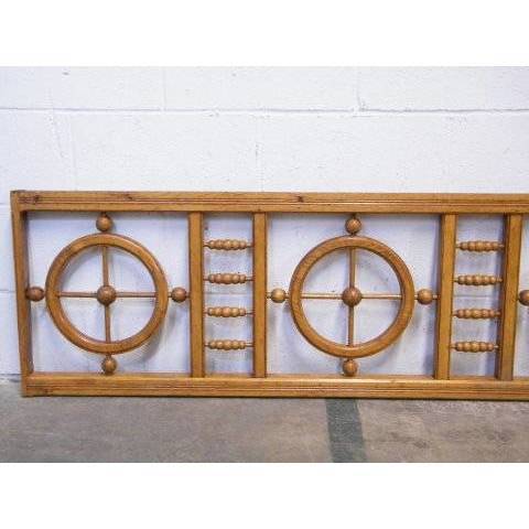 #14983 Antique Victorian Oak Stick & Ball Panel image 2