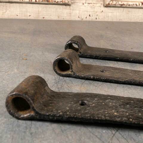 #15199 Antique Wrought Iron Strap Door Hinges image 2