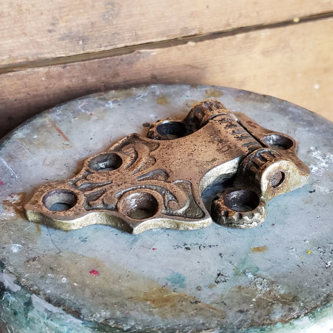 #15832 Antique Ice Box Door Hinge image 4