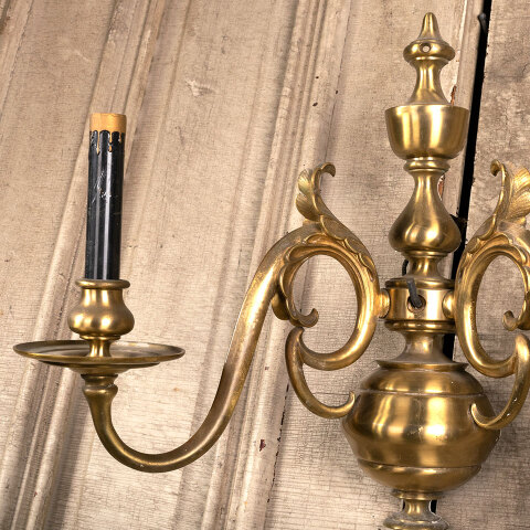 #17395 Antique Brass Wall Sconce Light Fixture image 4