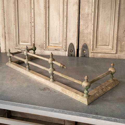 #17700 Salvaged Antique Brass Fireplace Fender image 5