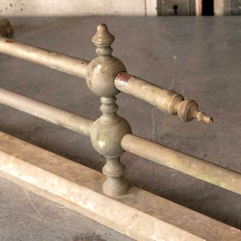 #17700 Salvaged Antique Brass Fireplace Fender image 7