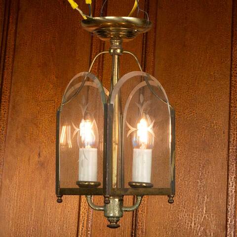 #18550 Salvaged Vintage 2 Bulb Ceiling Light Fixture image 7