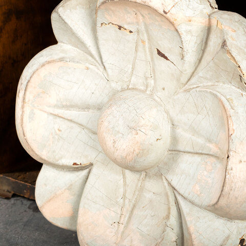 #19339 Salvaged Carved Wood Floral Rosette image 2