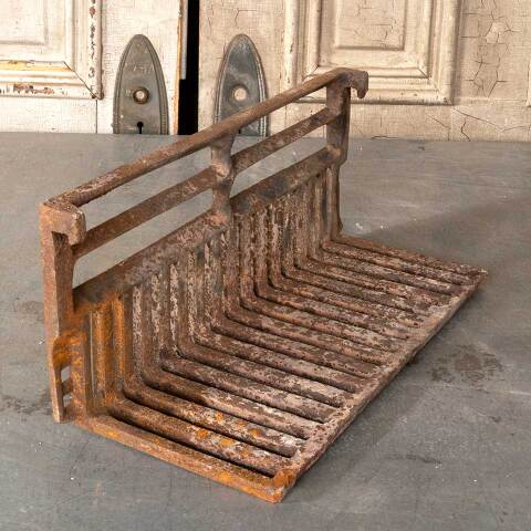 #19543 Antique Cast Iron Fireplace Coal Basket image 4