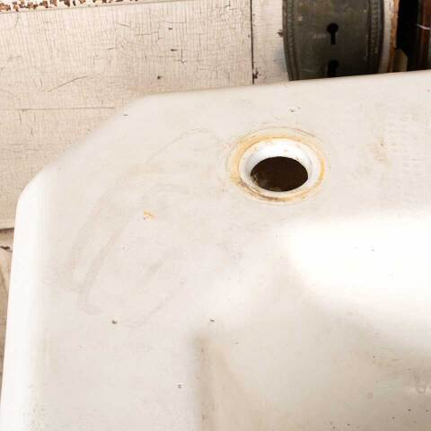 #19573 Salvaged Antique Cast Iron Pedestal Sink image 8