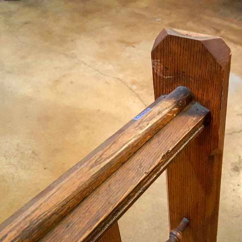 #33942 Salvaged Victorian Oak Railing image 3