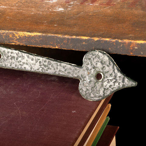 #22101 Hammered Iron Strap Cabinet Door Hinge image 2