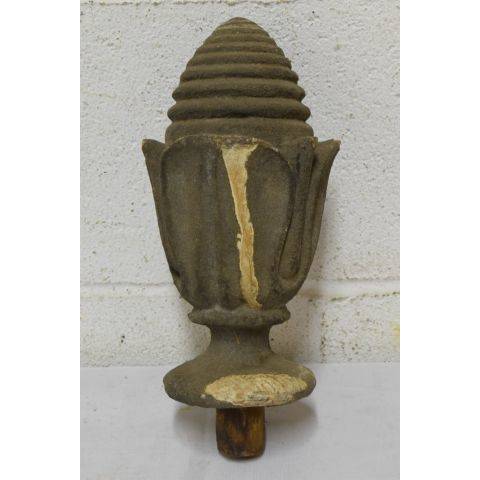 #23406 Salvaged Large Antique Turned Wood Finial image 4