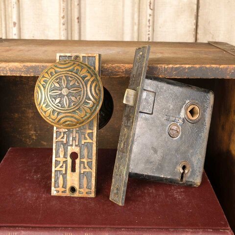 #23606 Antique Mallory Wheeler Door Hardware Set image 3