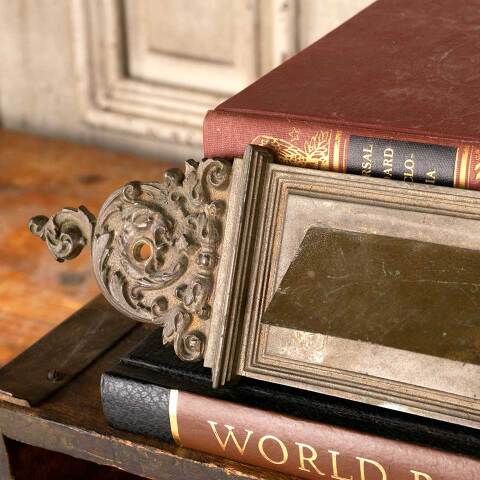 #23983 Antique Ornate Brass Door Mail Slot image 4