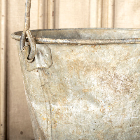 #24255 Old Galvanized Metal Pail with Handle image 3