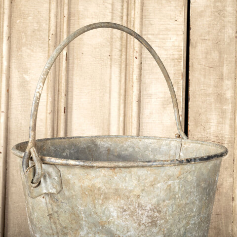#24255 Old Galvanized Metal Pail with Handle image 4