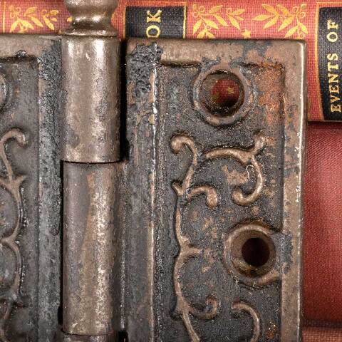 #25900 3 1/2" Antique Iron Acorn Finial Door Hinge image 6