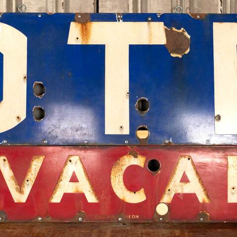 #26571 Antique Metal MOTEL VACANCY Sign image 4