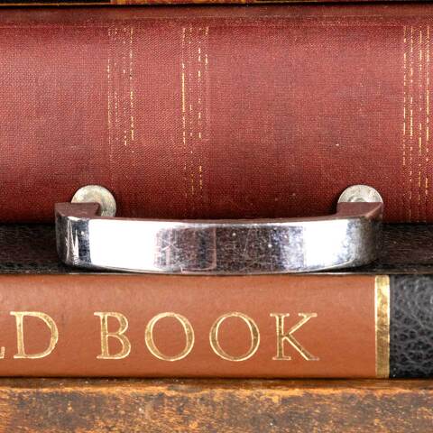 #27139 Vintage Chrome Furniture Drawer Handle Pull image 4