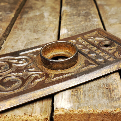 #27351 Antique Penn Magnolia Door Hardware Set image 3