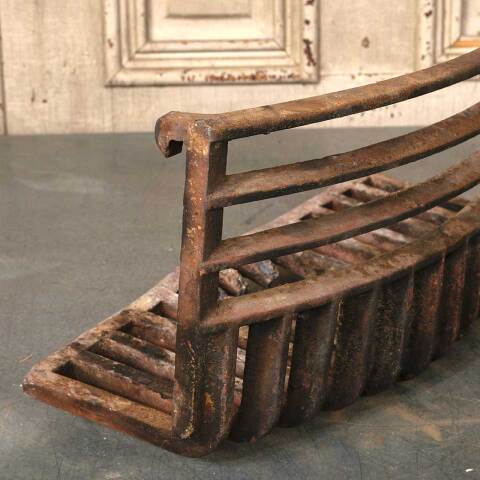 #27360 Antique Cast Iron Fireplace Log Holder Basket image 3