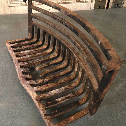 #27360 Antique Cast Iron Fireplace Log Holder Basket image 5