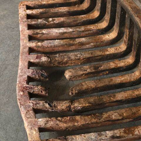 #27360 Antique Cast Iron Fireplace Log Holder Basket image 6