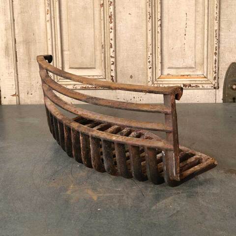 #27360 Antique Cast Iron Fireplace Log Holder Basket image 7