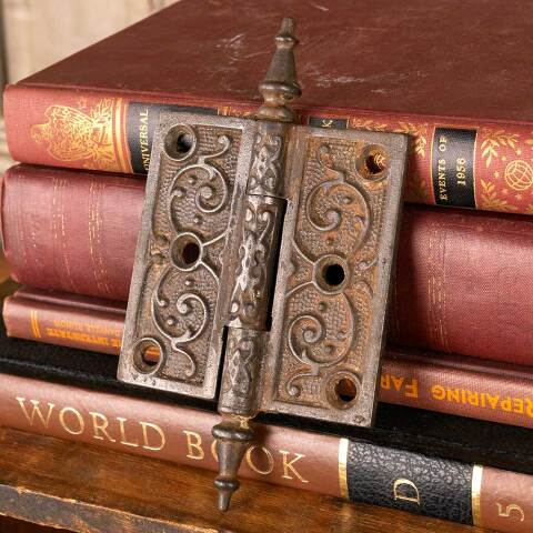 #27456 3 1/2" Antique Cast Iron Door Hinge Hardware image 3