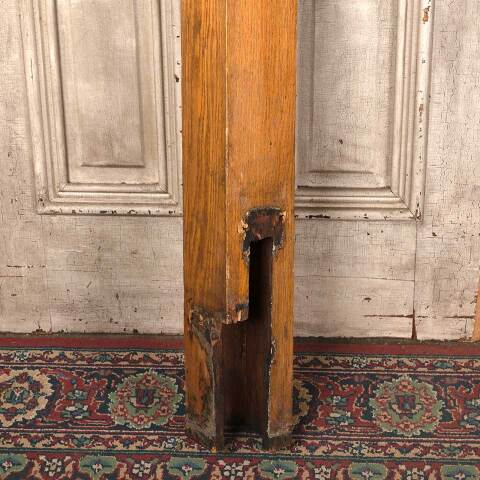 #27778 Salvaged Antique Oak Staircase Newel Post image 7