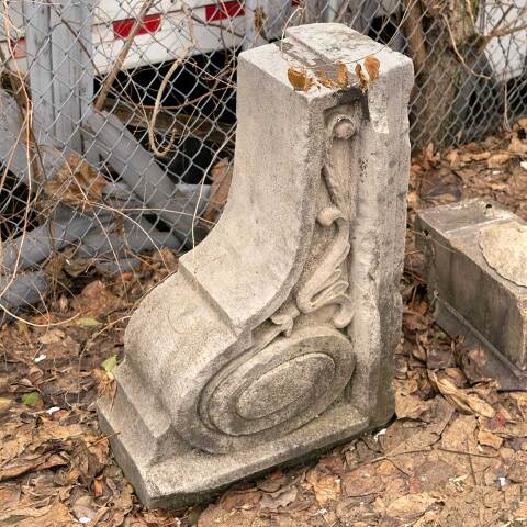 #2782 Salvaged Carved Stone Building Ornament image 2