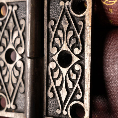 #28289 Antique 2" Steeple Finial Cabinet Door Hinge image 3