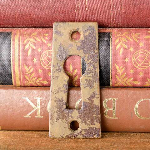 #28308 Antique Brass Door Keyhole Escutcheon image 3