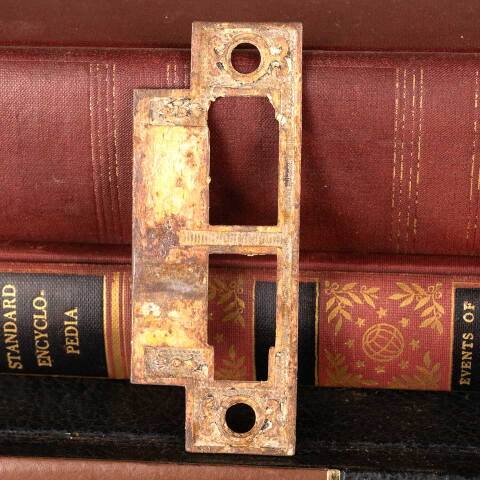 #28599 Antique Ornate Strike Plate Door Hardware image 2