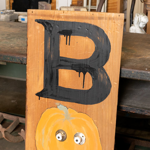 #30154 Handmade Halloween BOO Sign image 2