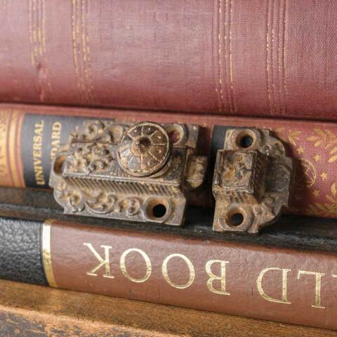 #30337 Antique Ornate Victorian Cabinet Latch image 7